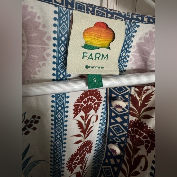 FARM RIO -  NWOT Cream Romantic Lightness Belted Romper size S - Picture 11 of 11